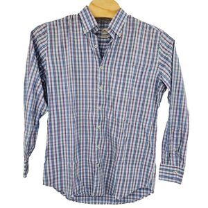 Peter Millar Seaside Finish Blue Purple Button Down Men's Size Large Great